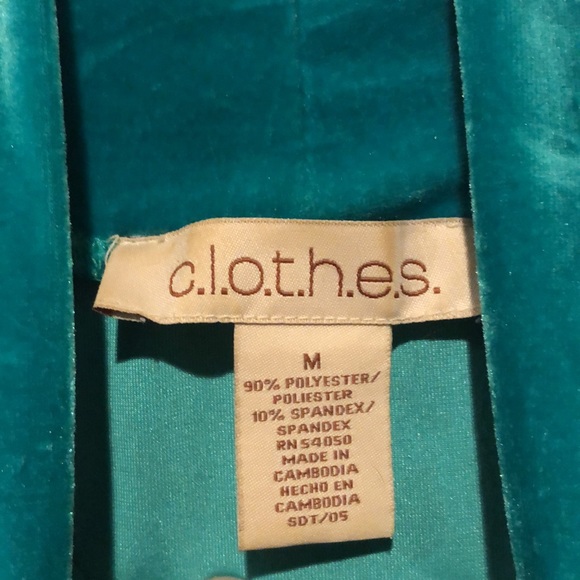 90s C.L.O.T.H.E.S Velour Mock Turtleneck Tank - Picture 2 of 5